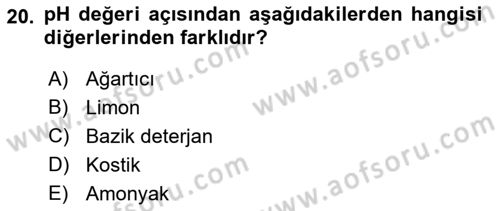 Otel İşletmelerinde Konaklama Hizmetleri Dersi 2019 - 2020 Yılı (Final) Dönem Sonu Sınav Soruları 20. Soru