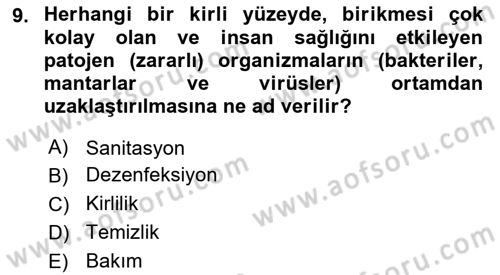 Otel İşletmelerinde Konaklama Hizmetleri Dersi 2019 - 2020 Yılı (Final) Dönem Sonu Sınav Soruları 9. Soru