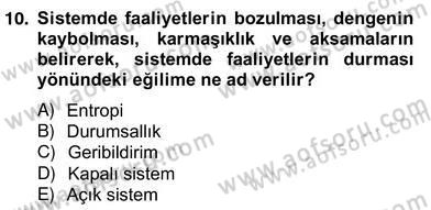 Otel Yönetimi Dersi 2012 - 2013 Yılı (Vize) Ara Sınav Soruları 10. Soru