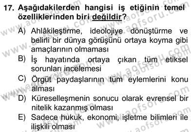 Otel Yönetimi Dersi 2012 - 2013 Yılı (Vize) Ara Sınav Soruları 17. Soru