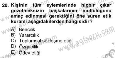 Otel Yönetimi Dersi 2012 - 2013 Yılı (Vize) Ara Sınav Soruları 20. Soru