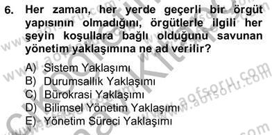 Otel Yönetimi Dersi 2012 - 2013 Yılı (Vize) Ara Sınav Soruları 6. Soru