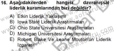 Otel Yönetimi Dersi 2012 - 2013 Yılı (Final) Dönem Sonu Sınav Soruları 16. Soru