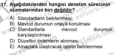 Otel Yönetimi Dersi 2012 - 2013 Yılı (Final) Dönem Sonu Sınav Soruları 17. Soru