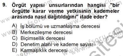 Otel Yönetimi Dersi 2012 - 2013 Yılı (Final) Dönem Sonu Sınav Soruları 9. Soru