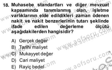 Otel Yönetimi Dersi 2013 - 2014 Yılı (Vize) Ara Sınav Soruları 18. Soru