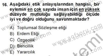 Otel Yönetimi Dersi 2014 - 2015 Yılı (Vize) Ara Sınav Soruları 16. Soru