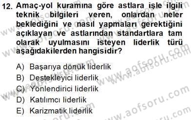 Otel Yönetimi Dersi 2014 - 2015 Yılı (Final) Dönem Sonu Sınav Soruları 12. Soru