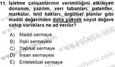 Otel Yönetimi Dersi 2015 - 2016 Yılı (Vize) Ara Sınav Soruları 11. Soru