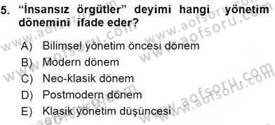 Otel Yönetimi Dersi 2015 - 2016 Yılı (Vize) Ara Sınav Soruları 5. Soru