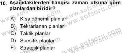 Otel Yönetimi Dersi 2015 - 2016 Yılı (Final) Dönem Sonu Sınav Soruları 10. Soru