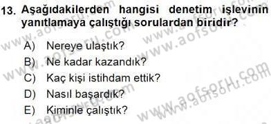 Otel Yönetimi Dersi 2015 - 2016 Yılı (Final) Dönem Sonu Sınav Soruları 13. Soru