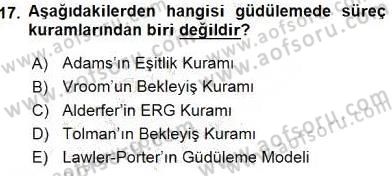 Otel Yönetimi Dersi 2015 - 2016 Yılı (Final) Dönem Sonu Sınav Soruları 17. Soru