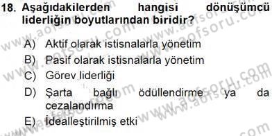 Otel Yönetimi Dersi 2015 - 2016 Yılı (Final) Dönem Sonu Sınav Soruları 18. Soru