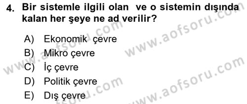 Otel Yönetimi Dersi 2017 - 2018 Yılı (Final) Dönem Sonu Sınav Soruları 4. Soru