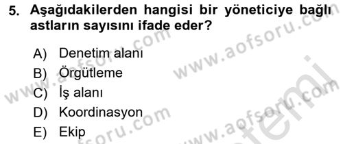 Otel Yönetimi Dersi 2021 - 2022 Yılı (Final) Dönem Sonu Sınav Soruları 5. Soru