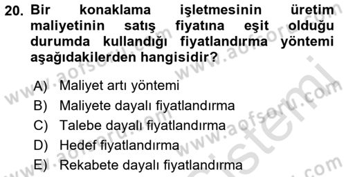 Ön Büro Yönetimi Dersi 2021 - 2022 Yılı (Vize) Ara Sınav Soruları 20. Soru