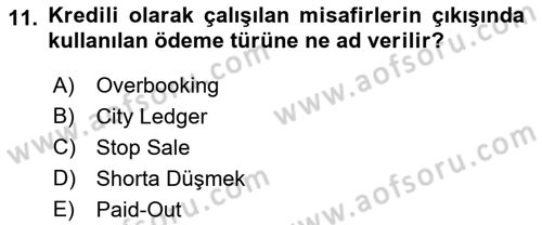 Ön Büro Yönetimi Dersi 2022 - 2023 Yılı (Vize) Ara Sınav Soruları 11. Soru