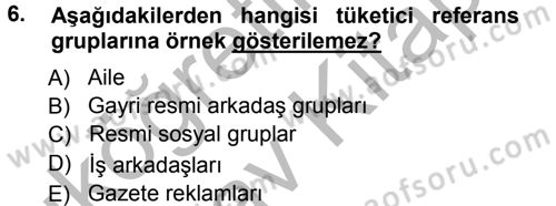 Hizmet Tasarımı Dersi Ara Sınavı Deneme Sınav Soruları 6. Soru