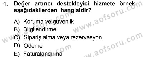 Hizmet Tasarımı Dersi 2012 - 2013 Yılı (Final) Dönem Sonu Sınav Soruları 1. Soru