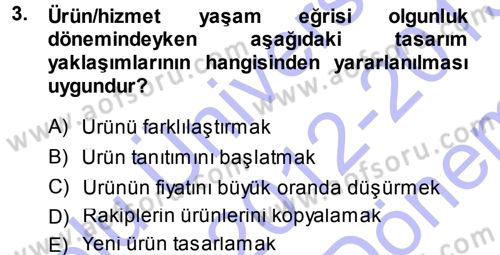 Hizmet Tasarımı Dersi 2012 - 2013 Yılı (Final) Dönem Sonu Sınav Soruları 3. Soru