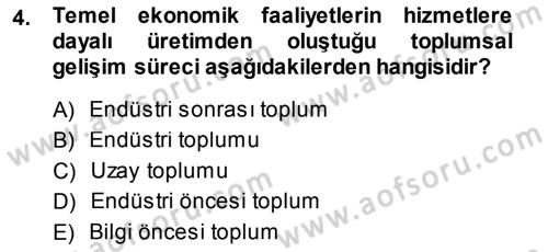 Hizmet Tasarımı Dersi Ara Sınavı Deneme Sınav Soruları 4. Soru