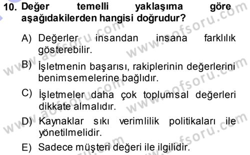 Hizmet Tasarımı Dersi 2013 - 2014 Yılı (Final) Dönem Sonu Sınav Soruları 10. Soru