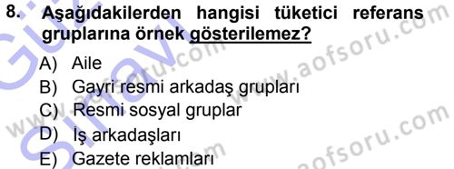 Hizmet Tasarımı Dersi 2014 - 2015 Yılı (Vize) Ara Sınav Soruları 8. Soru
