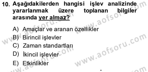 Hizmet Tasarımı Dersi 2014 - 2015 Yılı (Final) Dönem Sonu Sınav Soruları 10. Soru