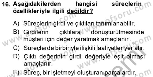 Hizmet Tasarımı Dersi 2014 - 2015 Yılı (Final) Dönem Sonu Sınav Soruları 16. Soru