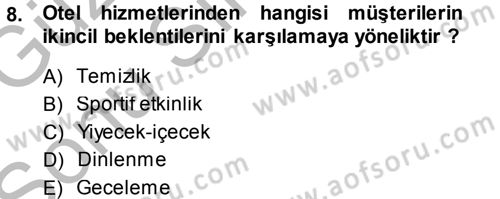 Hizmet Tasarımı Dersi 2014 - 2015 Yılı (Final) Dönem Sonu Sınav Soruları 8. Soru