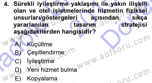 Hizmet Tasarımı Dersi 2015 - 2016 Yılı (Final) Dönem Sonu Sınav Soruları 4. Soru