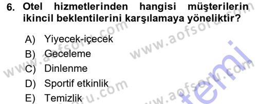 Hizmet Tasarımı Dersi 2015 - 2016 Yılı (Final) Dönem Sonu Sınav Soruları 6. Soru