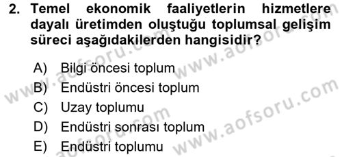 Hizmet Tasarımı Dersi 2015 - 2016 Yılı Tek Ders Sınav Soruları 2. Soru