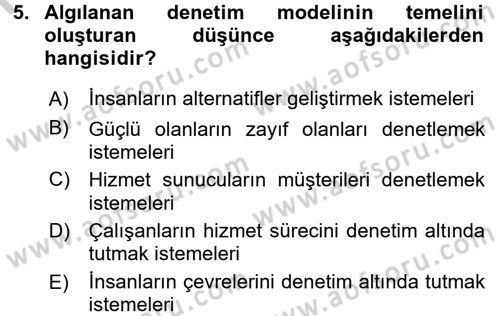 Hizmet Tasarımı Dersi 2016 - 2017 Yılı 3 Ders Sınav Soruları 5. Soru
