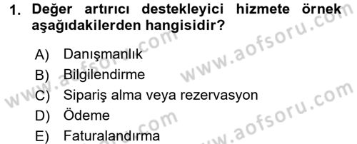 Hizmet Tasarımı Dersi 2016 - 2017 Yılı (Final) Dönem Sonu Sınav Soruları 1. Soru