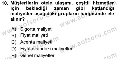 Hizmet Tasarımı Dersi 2016 - 2017 Yılı (Final) Dönem Sonu Sınav Soruları 10. Soru