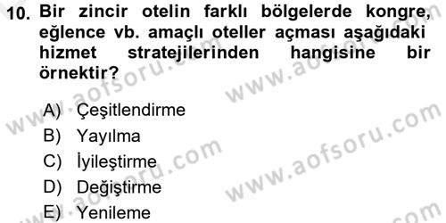 Hizmet Tasarımı Dersi 2017 - 2018 Yılı 3 Ders Sınav Soruları 10. Soru