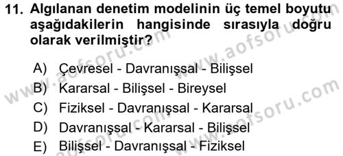 Hizmet Tasarımı Dersi Ara Sınavı Deneme Sınav Soruları 11. Soru