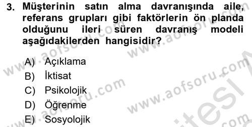 Hizmet Tasarımı Dersi Ara Sınavı Deneme Sınav Soruları 3. Soru