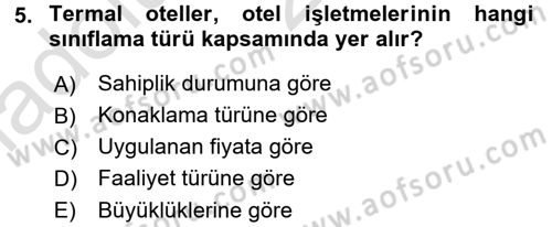 Hizmet Tasarımı Dersi Ara Sınavı Deneme Sınav Soruları 5. Soru