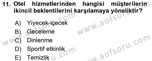 Hizmet Tasarımı Dersi 2017 - 2018 Yılı (Final) Dönem Sonu Sınav Soruları 11. Soru