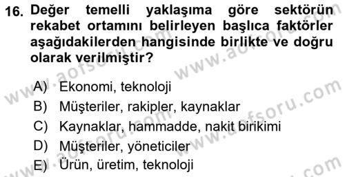 Hizmet Tasarımı Dersi 2018 - 2019 Yılı 3 Ders Sınav Soruları 16. Soru
