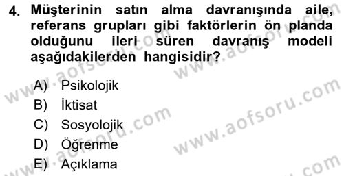 Hizmet Tasarımı Dersi 2018 - 2019 Yılı 3 Ders Sınav Soruları 4. Soru