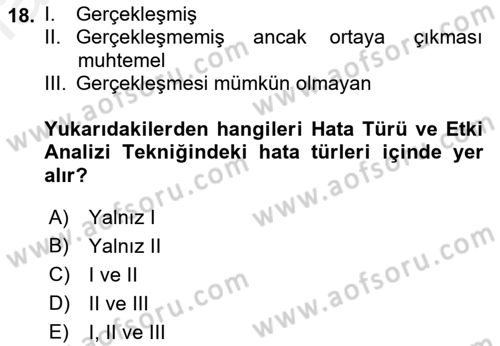 Hizmet Tasarımı Dersi 2018 - 2019 Yılı (Final) Dönem Sonu Sınav Soruları 18. Soru