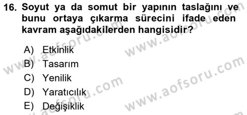 Hizmet Tasarımı Dersi 2019 - 2020 Yılı (Vize) Ara Sınav Soruları 16. Soru