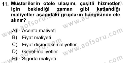 Hizmet Tasarımı Dersi 2019 - 2020 Yılı (Final) Dönem Sonu Sınav Soruları 11. Soru