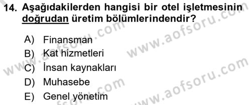 Hizmet Tasarımı Dersi 2019 - 2020 Yılı (Final) Dönem Sonu Sınav Soruları 14. Soru