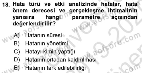 Hizmet Tasarımı Dersi 2019 - 2020 Yılı (Final) Dönem Sonu Sınav Soruları 18. Soru