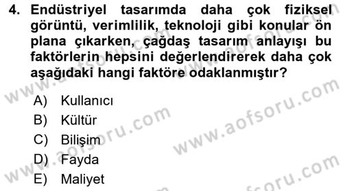 Hizmet Tasarımı Dersi Ara Sınavı Deneme Sınav Soruları 4. Soru